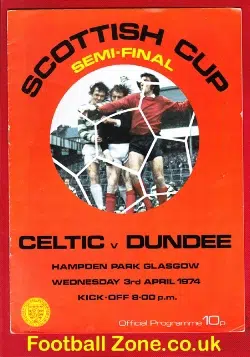 Glasgow Celtic v Dundee 1974 - Scottish Cup Semi Final