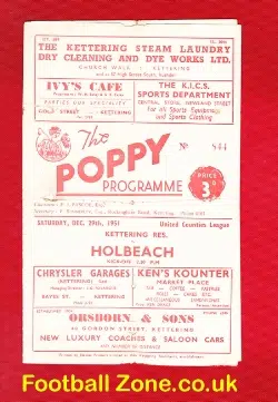 Kettering Town v Holbeach 1951 - Reserves Match