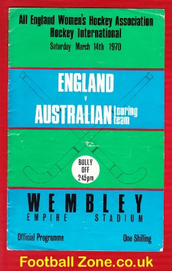 England Womens Hockey v Australia 1970 – Wembley Plus Tickets