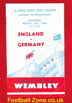 England Womens Hockey v Germany 1966 – Wembley Plus Ticket SONG