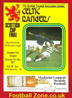 Glasgow Celtic v Glasgow Rangers 1977 - Scottish Cup Final