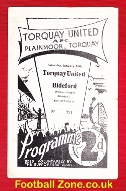 Torquay United v Bideford 1957