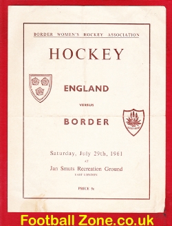 England Womens Hockey v Border 1961 – Ladies Hockey