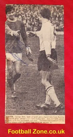 Manchester United George Best Signed Picture Autograph 1967