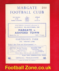 Margate v Ashford Town 1961