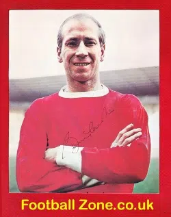 Manchester United Bobby Charlton Genuine Signed Picture 1960s