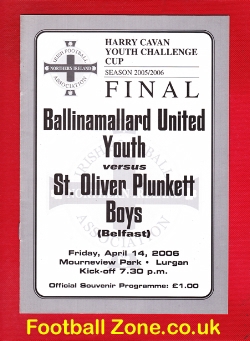 Ballinamallard United v St Oliver Plunkett Boys 2006 – Cup Final
