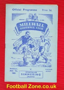 Millwall v Simmering 1955 – Austria