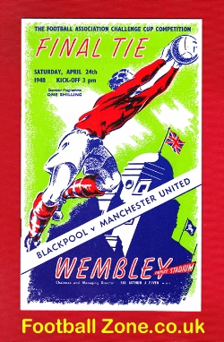 Manchester United v Blackpool 1948 – FA Cup Final – Reprint