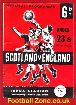 Scotland v England 1960 - U23 International at Ibrox Denis Law