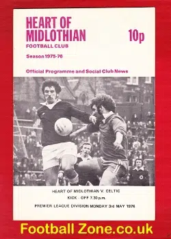 Heart Of Midlothian v Glasgow Celtic 1976