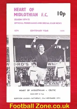 Heart Of Midlothian v Glasgow Celtic 1974