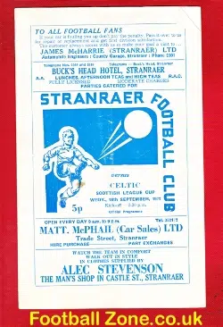 Stranraer v Glasgow Celtic 1972