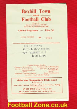 Bexhill Town Athletic v Sidley United 1960 – Royal Ulster Cup