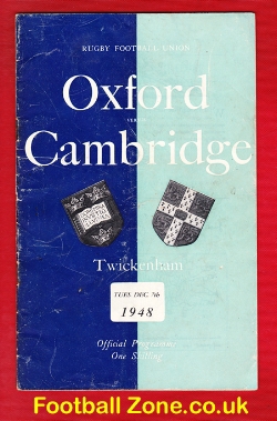 Oxford Rugby v Cambridge 1948 – Played at Twickenham