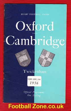 Oxford Rugby v Cambridge 1956