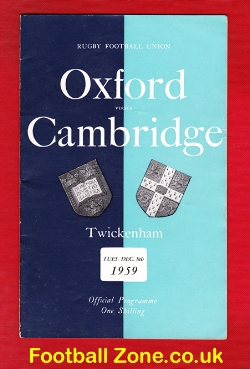 Oxford Rugby v Cambridge 1959