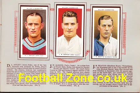 Association Football WD Wills Football Cards Book 1935 - 1936