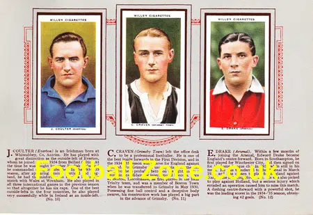 Association Football WD Wills Football Cards Book 1935 - 1936