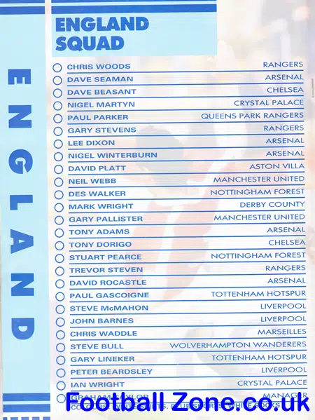England v Hungary 1990