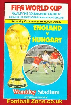 England v Hungary 1981