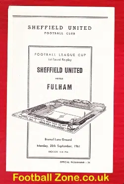 Sheffield United v Fulham 1961 – League Cup Replay