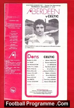Aberdeen v Glasgow Celtic 1973