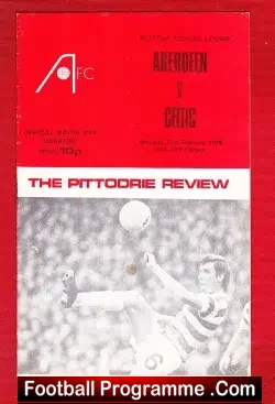 Aberdeen v Glasgow Celtic 1976