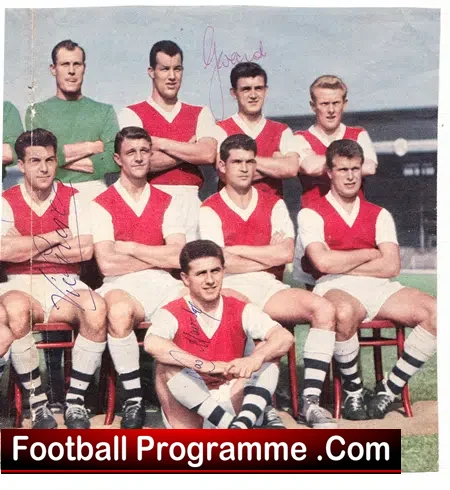 Arsenal Football Team Squad Picture Multi Signed 1950s
