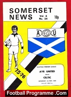 Ayr United v Glasgow Celtic 1976