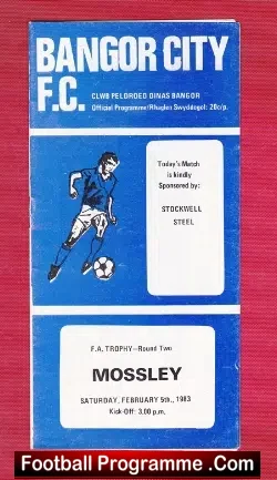 Bangor City v Mossley 1983 – FA Trophy