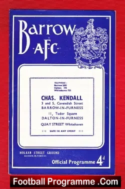 Barrow v Torquay United 1958