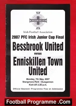 Bessbrook United v Enniskillen Town 2007 Irish Junior Cup Final