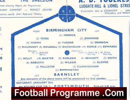 Birmingham City v Barnsley 1947