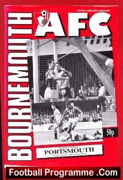 Bournemouth v Portsmouth 1992 - Pre Season Friendly - football programme