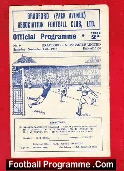 Bradford Park Avenue v Newcastle United 1947