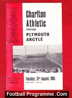 Charlton Athletic v Plymouth Argyle 1965