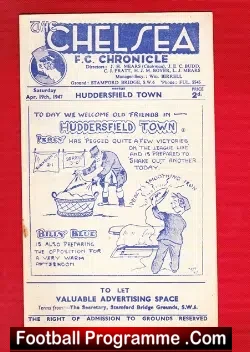 Chelsea v Huddersfield Town 1947