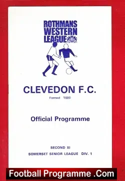 Clevedon v Westland Yeovil 1976 - and Frome Town - football programme