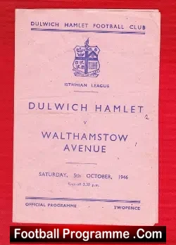 Dulwich Hamlet v Walthamstow Avenue 1946