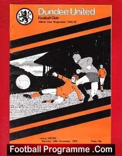 Dundee United v Glasgow Celtic 1975 - football programme