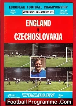 England v Czechoslovakia 1974