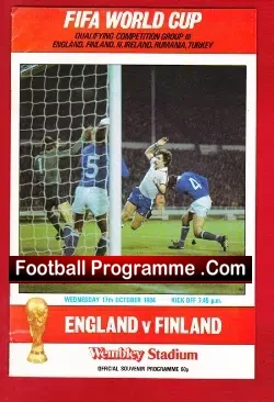 England v Finland 1984 – at Wembley