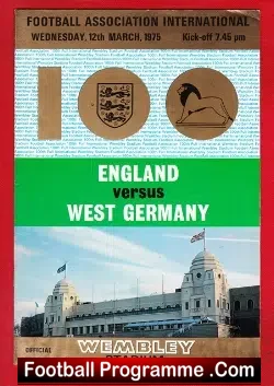 England v Germany 1975