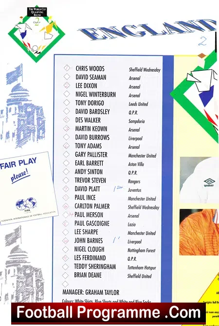 England v Holland 1993