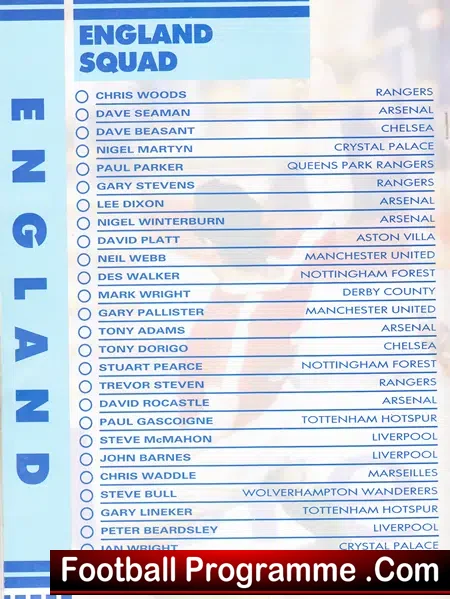 England v Hungary 1990