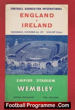 England v Ireland 1957 – Duncan Edwards Last International Match