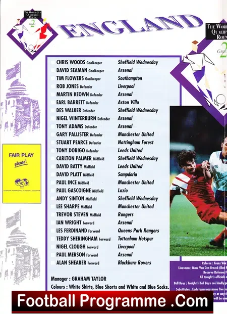 England v Poland 1993