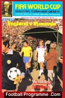 England v Romania 1981