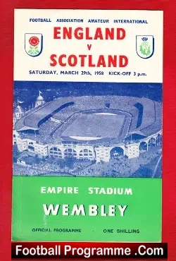 England v Scotland 1958